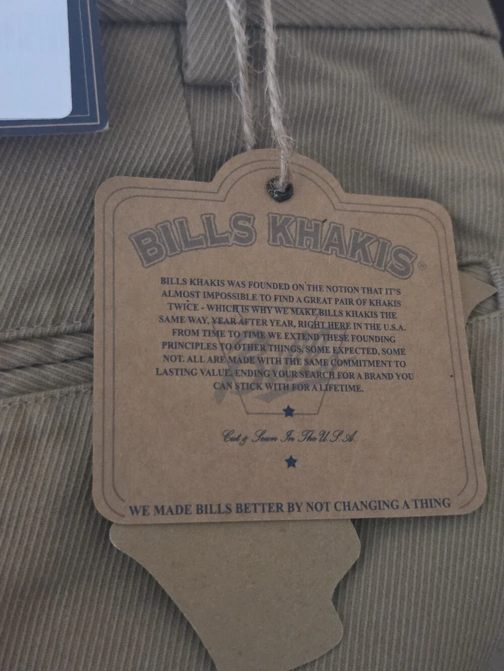 NEW Bills Khakis Bullard Twill M2 Classic Fit Tan Chino Pants Men's 38 x 34 $248